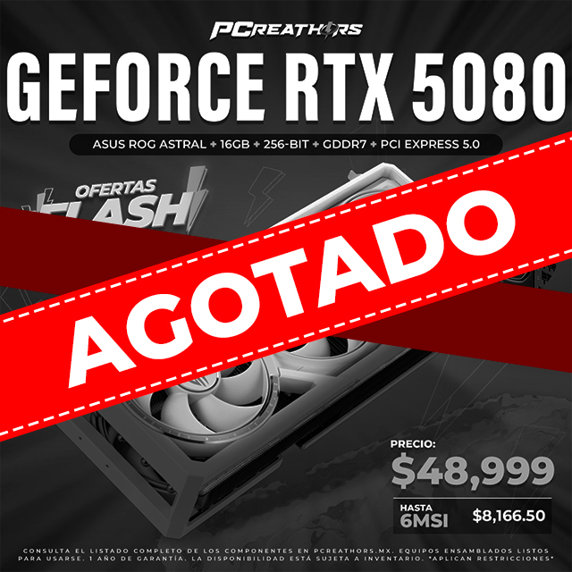OFB023 - Tarjeta de Video ASUS NVIDIA ROG Astral GeForce RTX 5080 16GB OC White Edition, 16GB 256-bit GDDR7, PCI Express 5.0