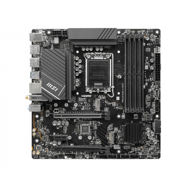 Tarjeta Madre MSI Micro-ATX PRO B760M-A WIFI, S-1700, Intel B760, HDMI, 192GB DDR5 para Intel