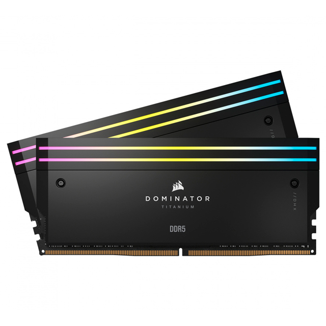 Kit Memoria RAM Corsair Dominator Titanium RGB DDR5, 6600MHz, 32GB (2 x 16GB), Non-ECC, CL32, XMP