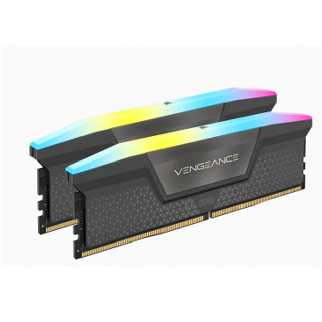 Kit Memoria RAM Corsair Vengeance RGB DDR5, 5600MHz, 64GB (2 x 32GB), CL40, Gris EXPO 