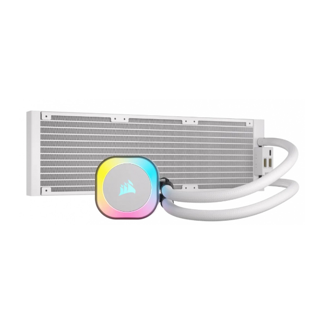 Corsair iCUE Link H150i RGB Enfriamiento Líquido para CPU, 3x 120mm, 480 - 2400RPM, Blanco