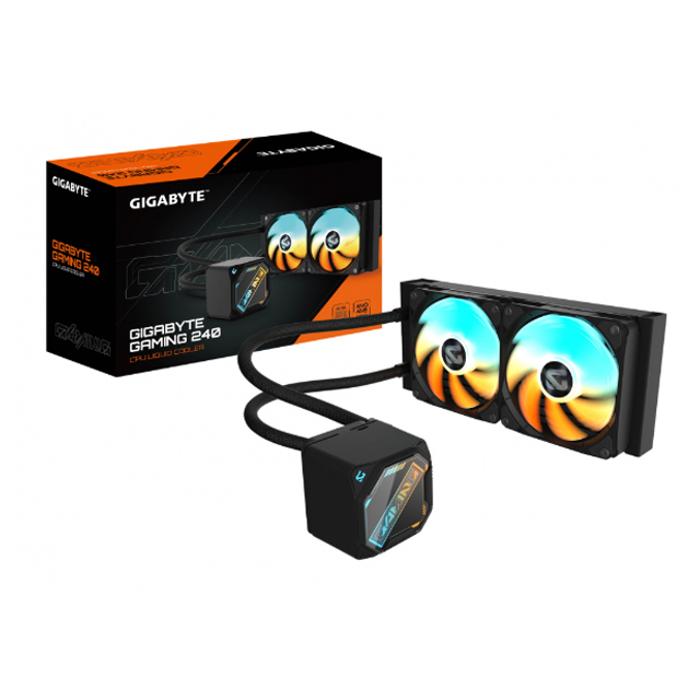 Gigabyte GME 240 Enfriamiento Líquido para CPU, 2x 120mm, hasta 2200RPM, Negro
