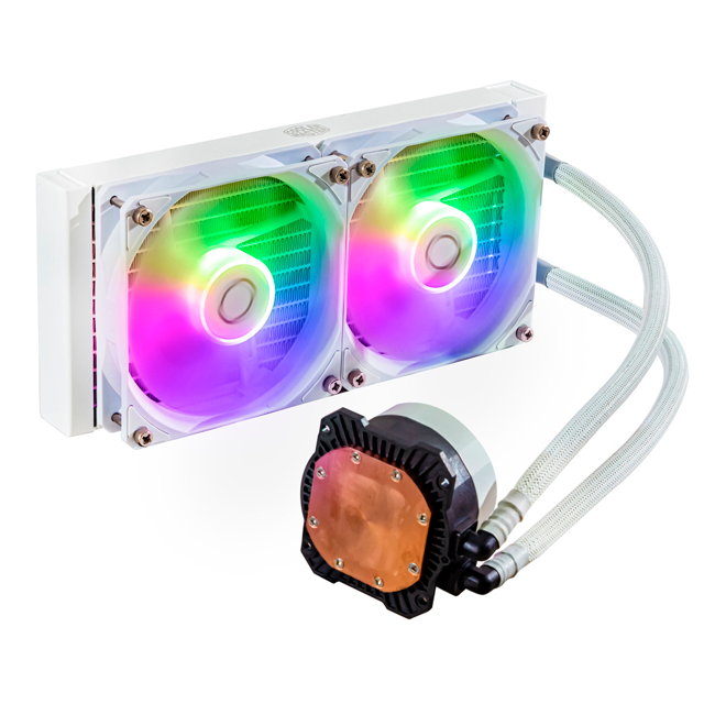 Cooler Master MasterLiquid 240L Core ARGB Enfriamiento Líquido para CPU, 2x 120mm, hasta 1750RPM, Blanco