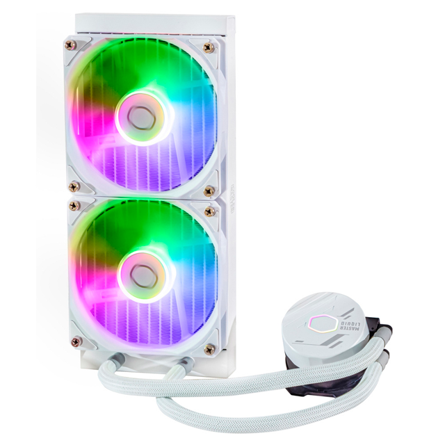 Cooler Master MasterLiquid 240L Core ARGB Enfriamiento Líquido para CPU, 2x 120mm, hasta 1750RPM, Blanco