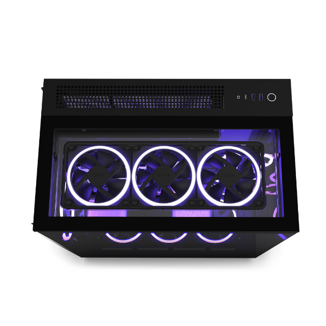 Gabinete NZXT H9 Elite con Ventana RGB, Midi-Tower, Mini-ITX/Micro-ATX/ATX, USB 3.2, sin Fuente, 4 Ventiladores RGB Instalados, Negro