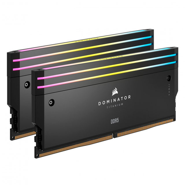 Kit Memoria RAM Corsair Dominator Titanium RGB DDR5, 6600MHz, 32GB (2 x 16GB), Non-ECC, CL32, XMP