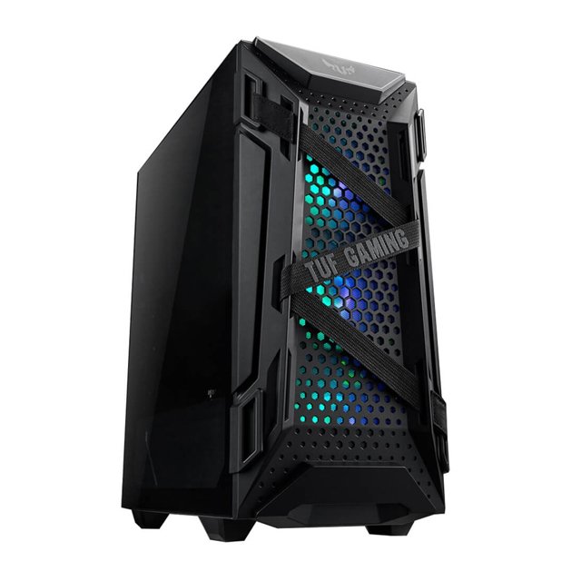Gabinete ASUS TUF Gaming GT301, Midi-Tower, ATX/Micro-ATX/Mini-ITX, USB 3.0, sin Fuente, 4 Ventiladores Instalados, Negro