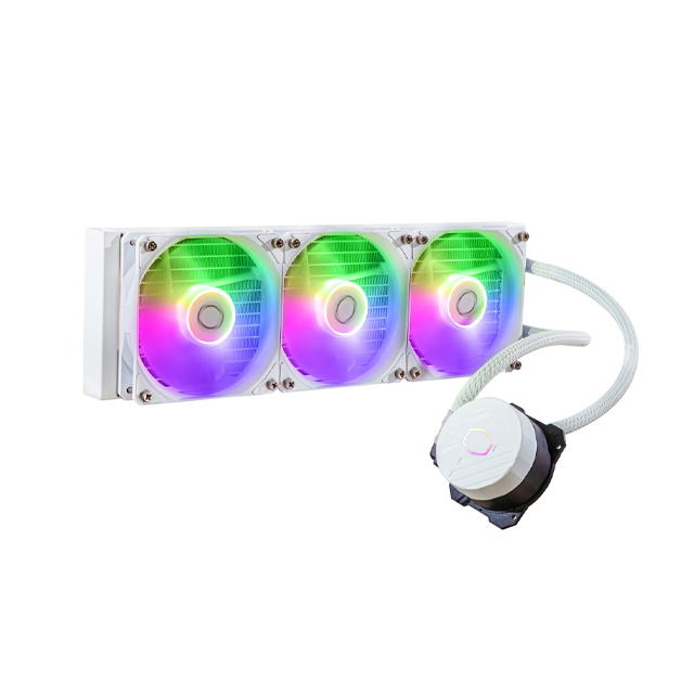 Cooler Master MasterLiquid 360L Core ARGB White Enfriamiento Líquido para CPU, 3 x 120mm, 650-1750RPM