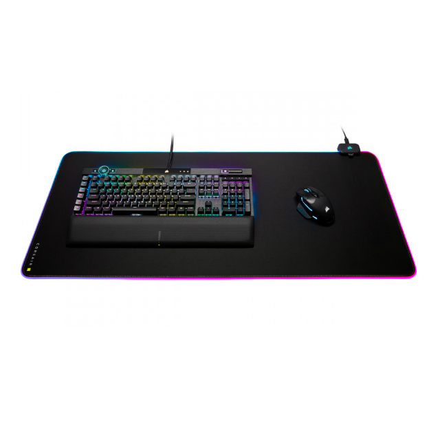 Mousepad Gamer Corsair MM700 RGB XL, 93 x 40cm, Grosor 4mm, Negro