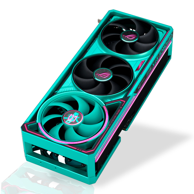 BUNDLE ASUS ROG X HATSUNE MIKU INCLUYE: GeForce RTX 5080 16GB + X870E-H GAMING WIFI7 + ENF.LIQUIDO ROG RYUO IV 360 ARGB + GABINETE ROG STRIX HELIOS II