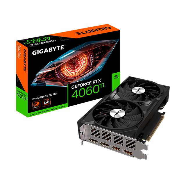 Tarjeta de Video Gigabyte NVIDIA GeForce RTX 4060 Ti WINDFORCE OC 8G, 8GB, 128-bit GDDR6, PCI Express 4.0