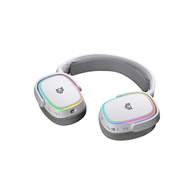 Audífonos Gamer Aeon HS999 Over-Ear + USB 7.1 Canales+ RGB / Tapas y Banda IntercambiableMic Flexible / Blanco