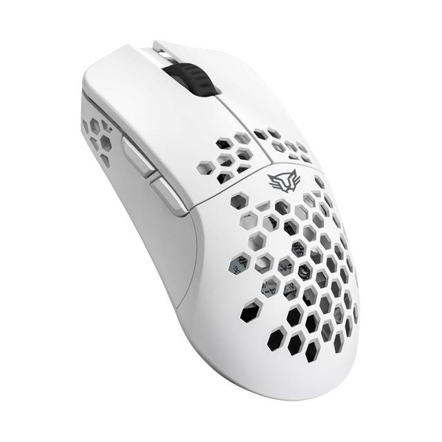 Mouse Gamer Multidispositivo Speeder Light MG969 Inalámbrico 2.4 MHz + 2 Modos Bluetooth / Caratula ultra ligera / Recargable Tipo C + 300 mAh / 5000 DPI / Iluminación Led + 6 Botones / Blanco