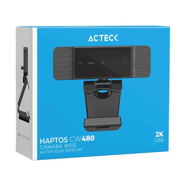 Camara Web Haptos CW480 2K Full HD + 15 FPS Auto Focus con Microfono + Ajuste Multiángulo Advanced Series Negro