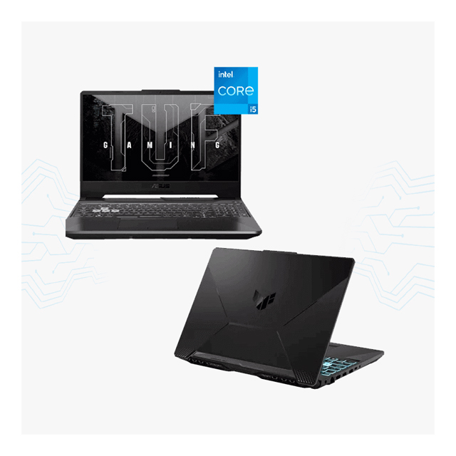 Laptop Gamer Asus TUF Gaming F15: Procesador Intel Core i5 11400H (hasta 4.5GHz), Memoria de 8GB DDR4, SSD de 512GB, Pantalla de 15.6" LED, Video NVIDIA GeForce RTX 3050