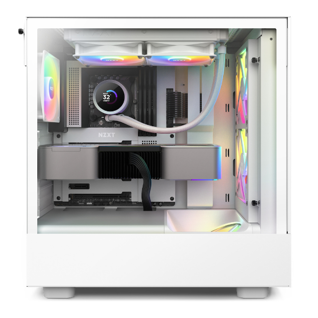 NZXT Kraken 240 RGB Enfriamiento Líquido para CPU, 2x 120mm, 500 - 1800RPM, Blanco