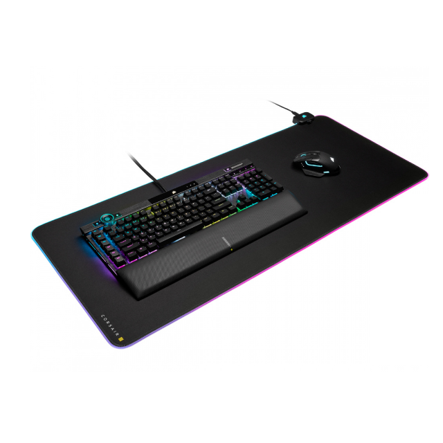 Mousepad Gamer Corsair MM700 RGB XL, 93 x 40cm, Grosor 4mm, Negro