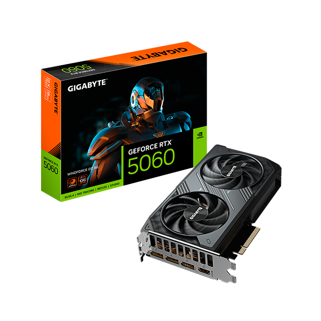 Tarjeta de Video Gigabyte NVIDIA GeForce RTX 5060, 8GB 128-bit GDDR7, PCI Express 5.0