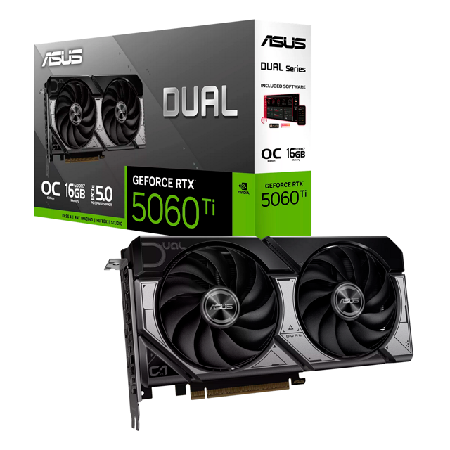 Tarjeta de Video ASUS NVIDIA GeForce RTX 5060 Ti DUAL, 16GB 128-bit GDDR7, PCI Express x16 5.0