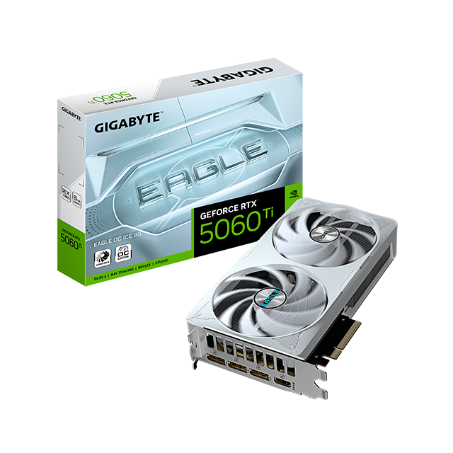 Tarjeta de Video Gigabyte NVIDIA GeForce RTX 5060 Ti EAGLE OC ICE 8G, 8GB 128-bit GDDR7, PCI Express x8 5.0