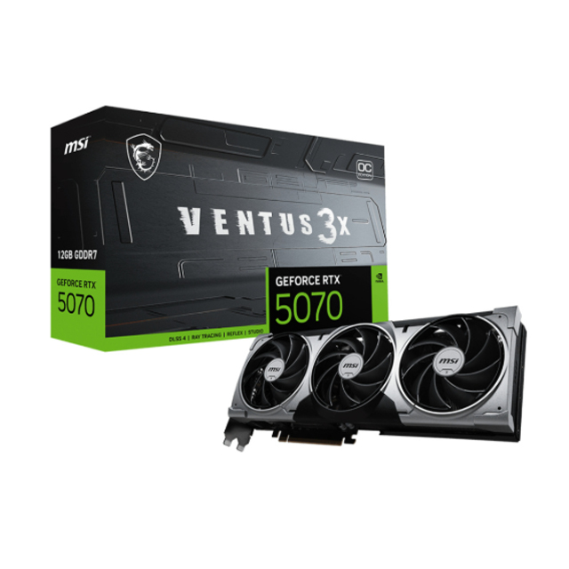 Tarjeta de Video MSI NVIDIA GeForce RTX 5070 VENTUS 3X OC, 12GB 192-bit GDDR7, PCI Express x16 5.0