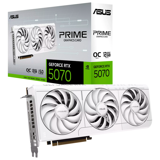 Tarjeta de Video ASUS NVIDIA GeForce RTX 5070 White OC, 12GB 192-bit GDDR7, PCI Express x16 5.0
