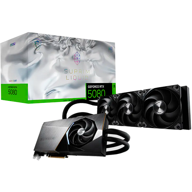 Tarjeta de Video MSI NVIDIA GeForce RTX 5080 16G SUPRIM LIQUID SOC, 1GB 256-bit GDDR7, PCI Express x16 5.0 