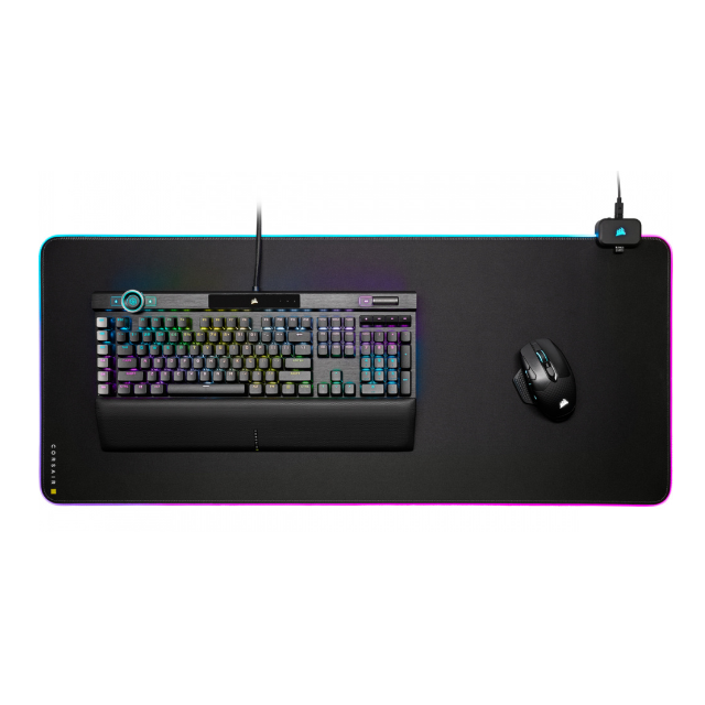 Mousepad Gamer Corsair MM700 RGB XL, 93 x 40cm, Grosor 4mm, Negro