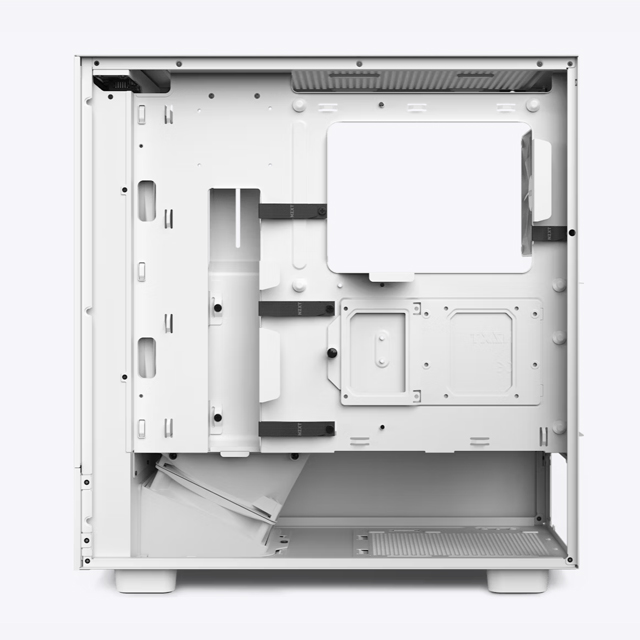 Gabinete NZXT H5 Flow RGB con Ventana, Midi-Tower, Mini-ITX/Micro-ATX/ATX, USB 3.2, sin Fuente, 4 Ventiladores Instalados, Blanco