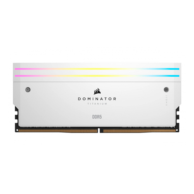 Kit Memoria RAM Corsair Dominator Titanium RGB DDR5, 6600MHz, 32GB (2 x 16GB), Non-ECC, CL32, XMP, Blanco