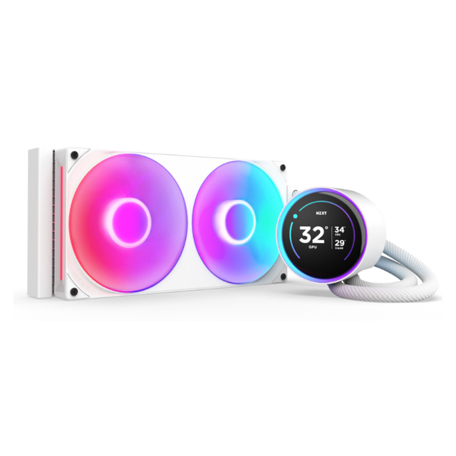 NZXT Kraken Elite 280 V2 RGB Enfriamiento Líquido para CPU, 2x 140mm, 500 - 2000RPM, Blanco