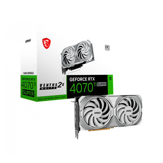 Tarjeta de Video MSI NVIDIA GeForce RTX 4070 Ti SUPER 16G VENTUS 2X WHITE OC, 16 GB 256-bit GDDR6X, PCI Express 4.0 