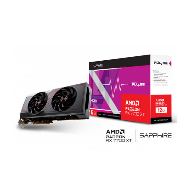 Tarjeta de Video Sapphire PULSE AMD Radeon RX 7700 XT Gaming, 12GB 192-bit GDDR6, PCI Express 4.0