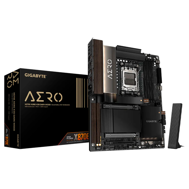 Tarjeta Madre Gigabyte X870E AERO X3D DARK WOOD Amd Am5 Atx