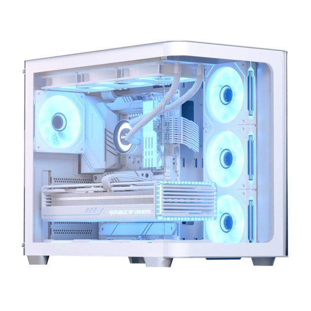 Gabinete Aerocool P500C, Mid Tower, ATX, Micro ATX, mini-ITX, USB 3.0, Sin Fuente, 4 Ventiladores Instalados, Blanco