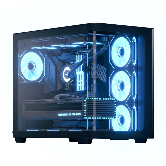 Gabinete Aerocool P500C, Mid Tower, ATX, Micro ATX, mini-ITX, USB 3.0, Sin Fuente, 4 Ventiladores Instalados, Negro