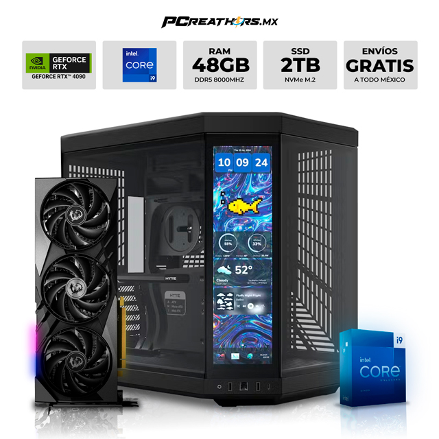 PCRA063 - EQUIPO HYTE Y70 Intel Core i9-14900K + 48GB (2 x 24GB) + GeForce RTX 4090