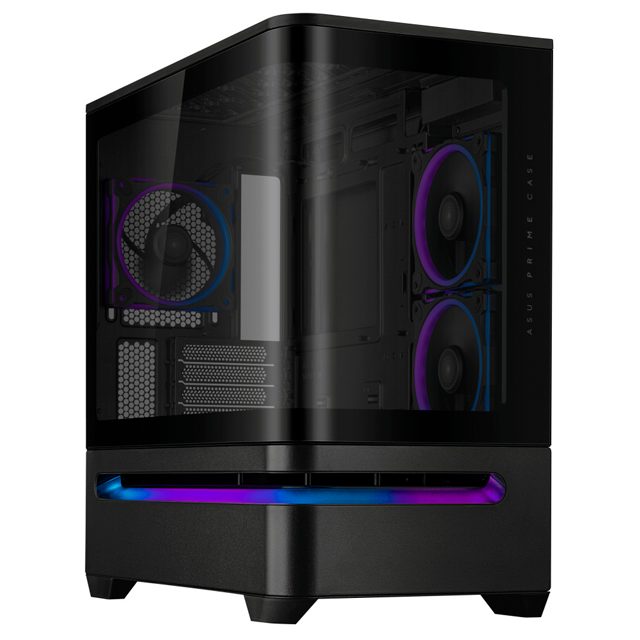 Gabinete ASUS PRIME AP202, Midi-Tower, Micro-ATX/Mini-ITX, USB 3.0, sin Fuente, 3 Ventiladores Instalados, Negro