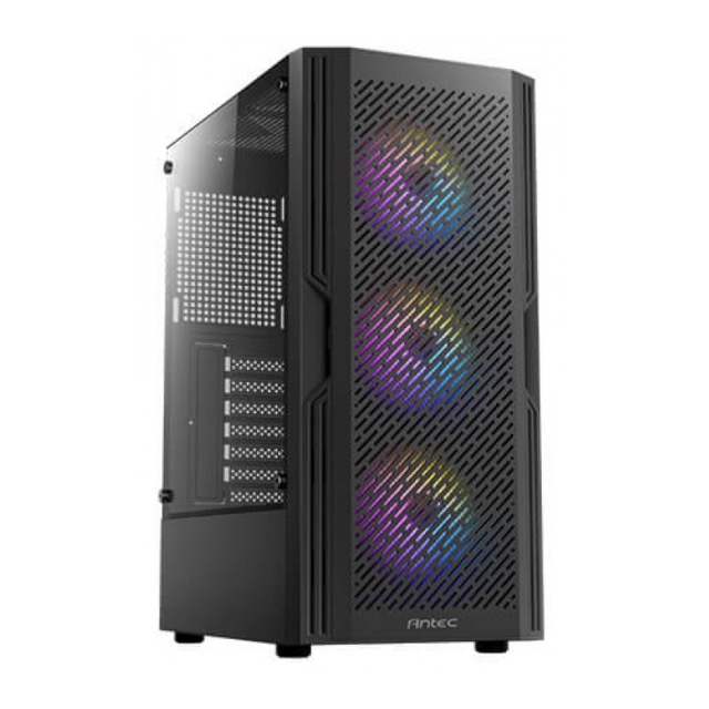  Gabinete Antec Ax20 Elite Media Torre, Ventana Lateral Cristal, 4x Ventiladores Rgb fijo, Negro