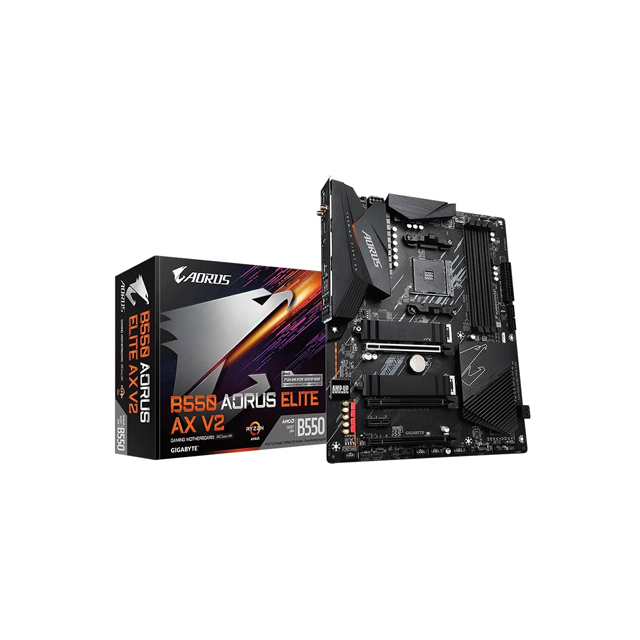 Tarjeta Madre AORUS ATX B550 Elite AX V2, S-AM4, AMD B550, HDMI, 128GB DDR4 para AMD 