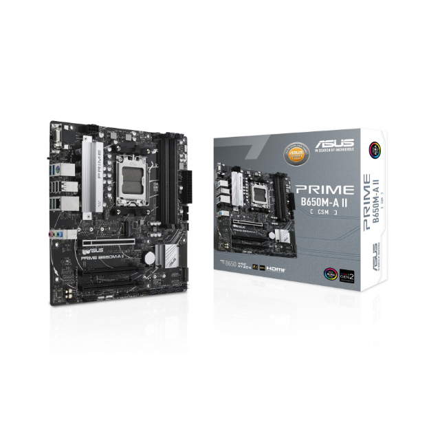 Tarjeta Madre ASUS Micro-ATX PRIME B650M-A II-CSM, S-AM5, AMD B650, HDMI, 128GB DDR5 para AMD