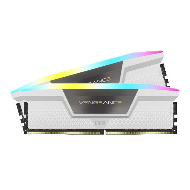 Kit Memoria RAM Corsair Vengeance RGB DDR5, 5600MHz, 32GB (2 x 16GB), CL36, XMP, Blanco