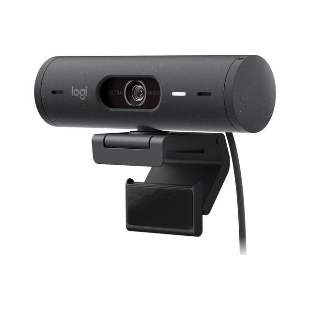 Logitech Webcam Brio 500 con Micrófono, 4MP, 1920 x 1080 Píxeles, USB-C, Negro
