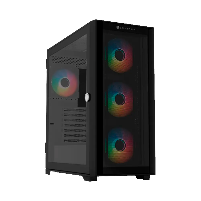 Gabinete Balam Rush Carbono Twin Mate 9000 con Ventana RGB, Full-Tower, ATX/E-ATXMicro-ATX/Mini-ITX, USB 3.0/2.0, sin Fuente, 4 Ventiladores RGB Instalados, Negro