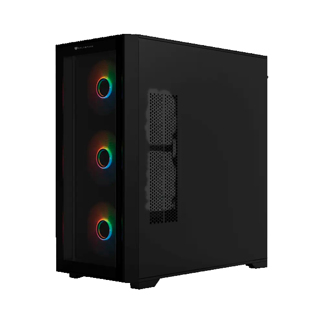 Gabinete Balam Rush Carbono Twin Mate 9000 con Ventana RGB, Full-Tower, ATX/E-ATXMicro-ATX/Mini-ITX, USB 3.0/2.0, sin Fuente, 4 Ventiladores RGB Instalados, Negro