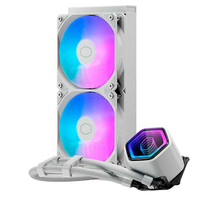 Cooler Master Masterliquid 240 Core II ARGB Enfriamiento Líquido para CPU, 2x 120mm, hasta 1750RPM, Blanco
