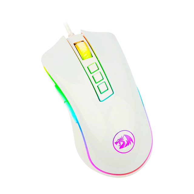 Mouse Gamer Redragon Óptico Cobra M711W, Alámbrico, USB-A, 5000DPI, Blanco