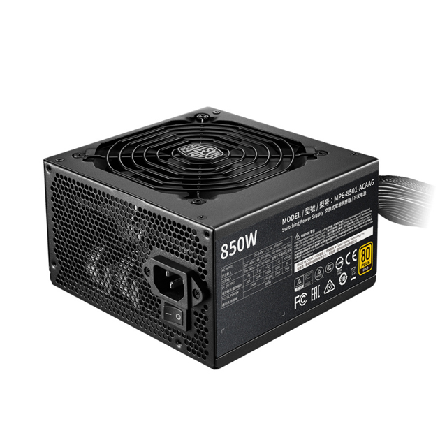 Fuente de Poder Cooler Master MWE Gold 850 - V2 Full Modular 80 PLUS Gold, 24-pin ATX, 120mm, 850W