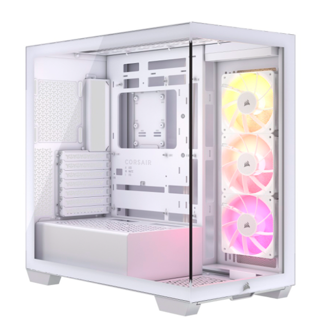 Gabinete Corsair 3500X ARGB, Midi-Tower, Mini-ITX/Micro-ATX/ATX/E-ATX, USB 3.2, sin Fuente, 3 Ventiladores RGB Instalados, Blanco