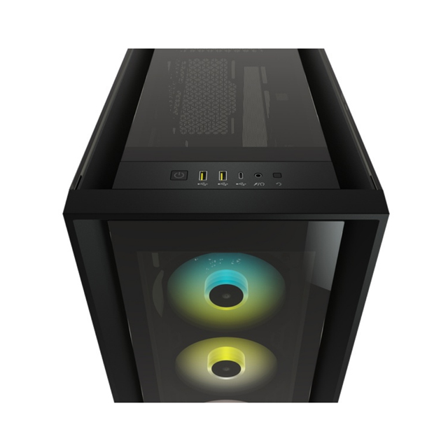 Gabinete Corsair iCUE 5000X con Ventana RGB, Midi-Tower, ATX/EATX/ITX, USB 3.0, sin Fuente, Negro